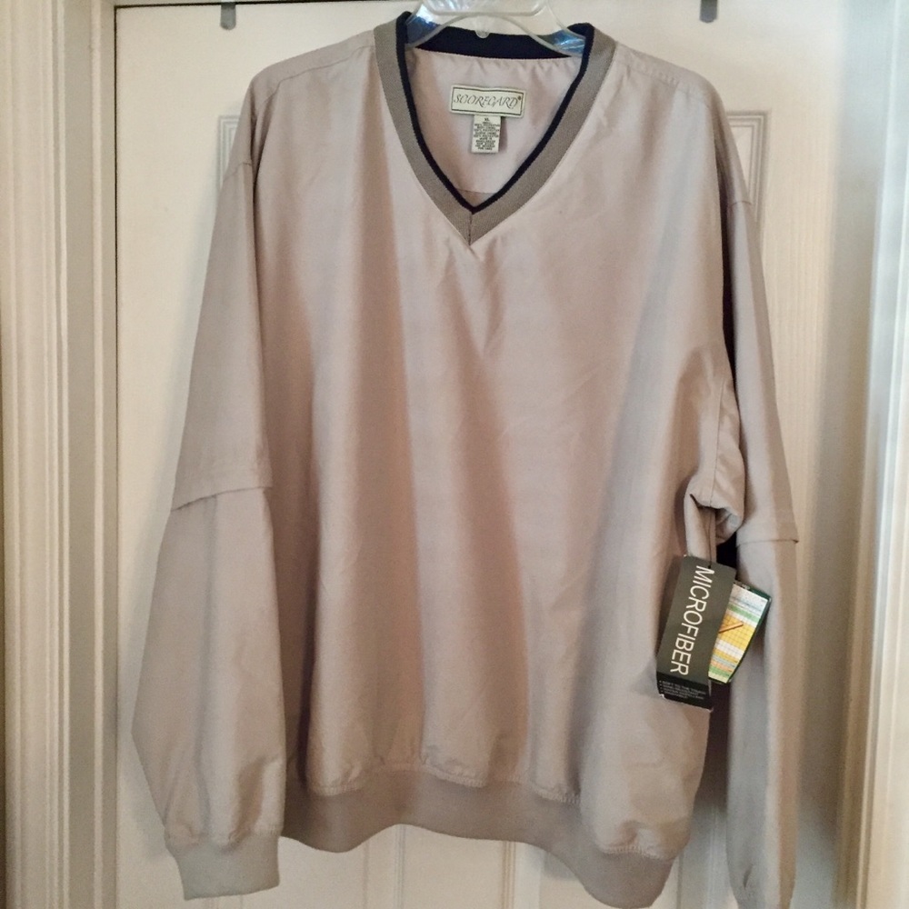 NWT Scorecard Microfiber Zip Off Sleeve Top